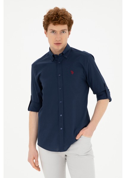 U.S. Polo Assn. Erkek Lacivert Gömlek Basic 50288648-VR033