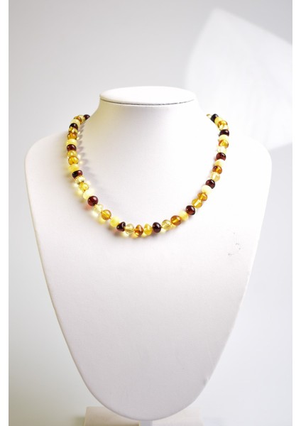 Doğal Damla Kehribar Yetişkin Kolye