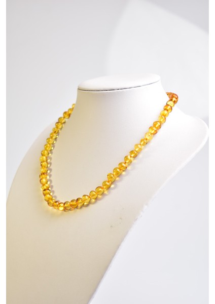 Doğal Damla Kehribar Yetişkin Kolye