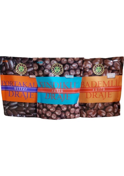 Portakallı Fındıklı Bademli Draje 60+60+60=180 gr