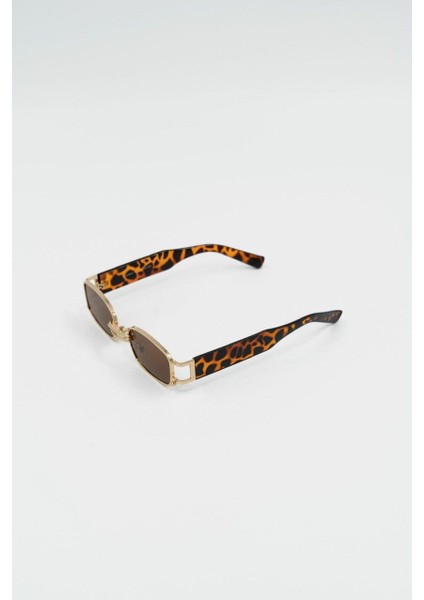 Unisex Vintage Model Leopar Güneş Gözlüğü