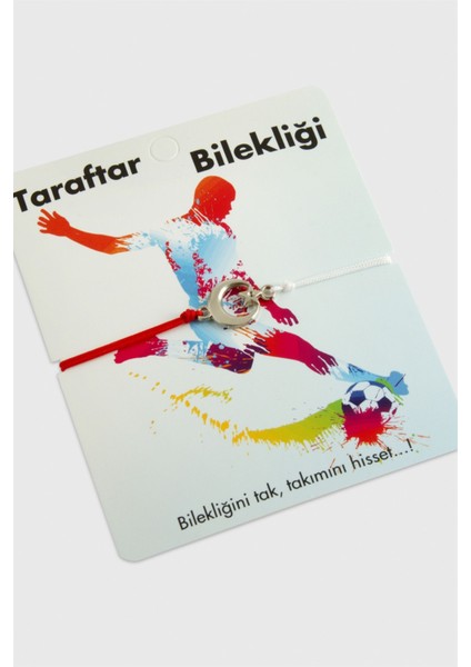 Kırmızı Beyaz Ay Yıldız Taraftar Ip Bileklik