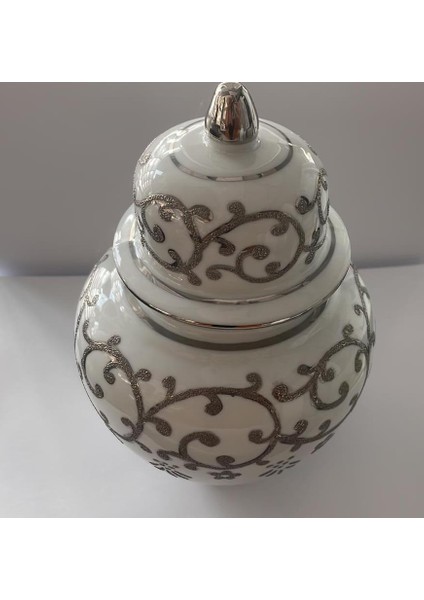 Kapaklı Küp Dekor NO:3678 Platin