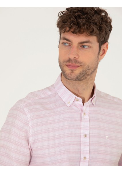 Erkek Gül Kurusu Slim Fit Uzun Kollu Gömlek 50267994-VR026