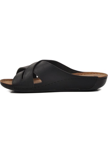 08-982 Siyah Kadın Terlik modelleri