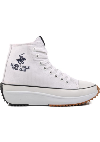PO-30100 Beyaz Unisex Hi Sneaker