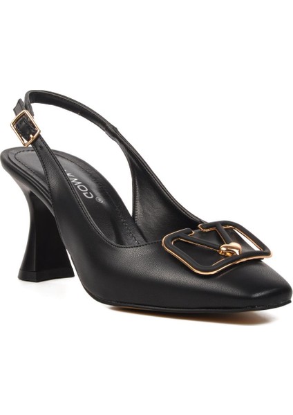 312112 Siyah Kadın Topuklu Ayakkabı