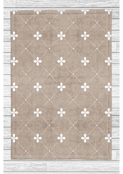 Baskılı Polar Krem Battaniye Tv Battaniyesi Makinada Yıkanabilir Battaniye 80 x 100 cm