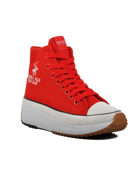 PO-30100 Kırmızı Unisex Hi Sneaker