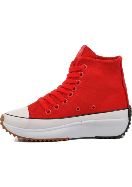 PO-30100 Kırmızı Unisex Hi Sneaker