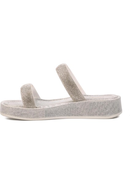 PC-53089 Gümüş Kadın Terlik modelleri