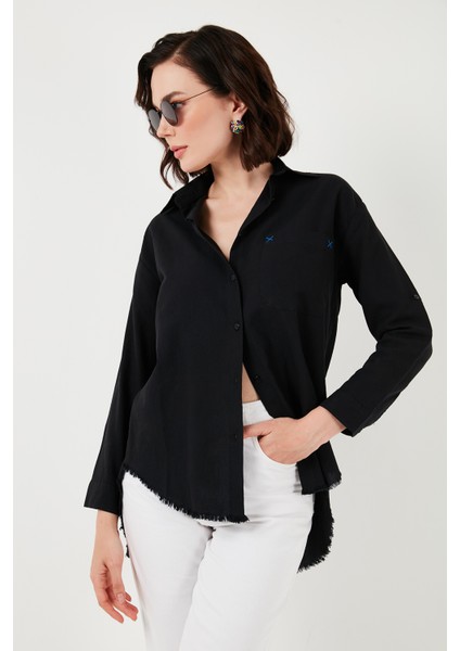 Pamuklu Tek Cepli Regular Fit Gömlek Bayan Gömlek 46121102S4