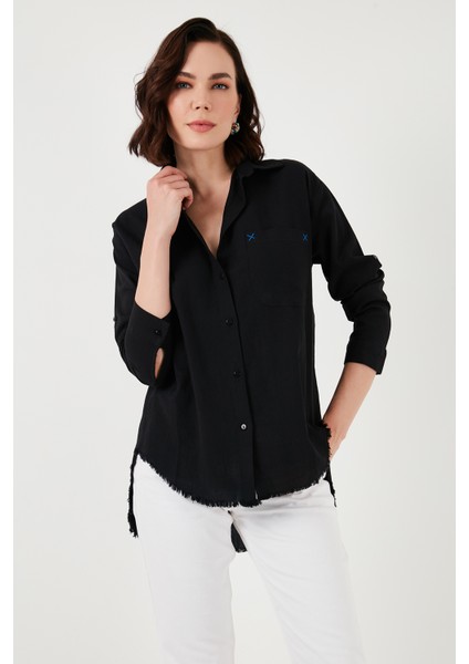 Pamuklu Tek Cepli Regular Fit Gömlek Bayan Gömlek 46121102S4