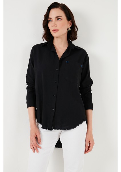 Pamuklu Tek Cepli Regular Fit Gömlek Bayan Gömlek 46121102S4