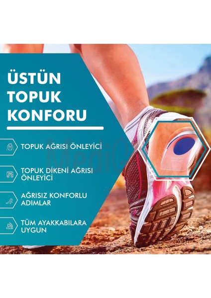 MG03 - Silikon Topuk Desteği | Topuk Dikeni Için Yumuşak Ortopedik Topuk Pedi, Şok Emici Gizli Jel