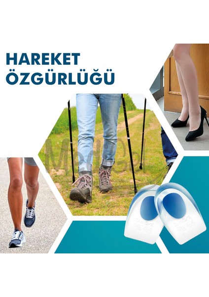 MG03 - Silikon Topuk Desteği | Topuk Dikeni Için Yumuşak Ortopedik Topuk Pedi, Şok Emici Gizli Jel