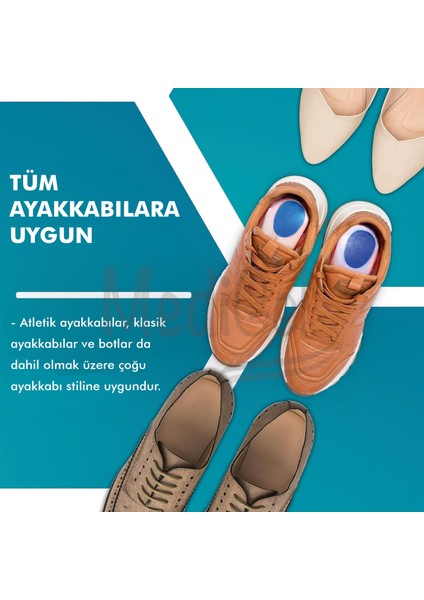 MG03 - Silikon Topuk Desteği | Topuk Dikeni Için Yumuşak Ortopedik Topuk Pedi, Şok Emici Gizli Jel