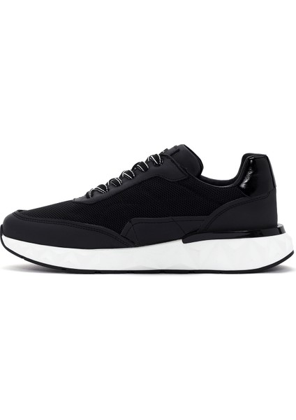 Erkek Siyah Bağcıklı Deri Sneaker fiyatları