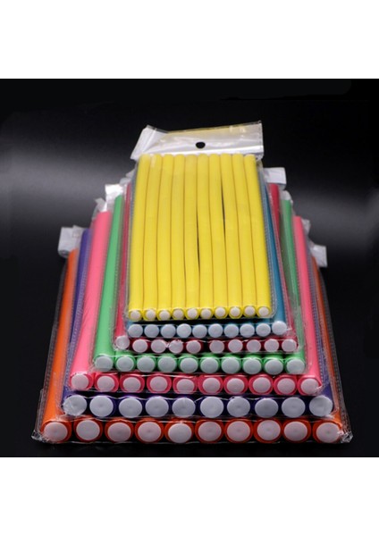 10 Adet Esnek Saç Kıvırma Çubuğu Saç Bigudi Makineleri Yumuşak Köpük Bendy Büküm Bukleler Flexi Dıy Silindirler Şekillendirici Araçları Rastgele (Yurt Dışından)
