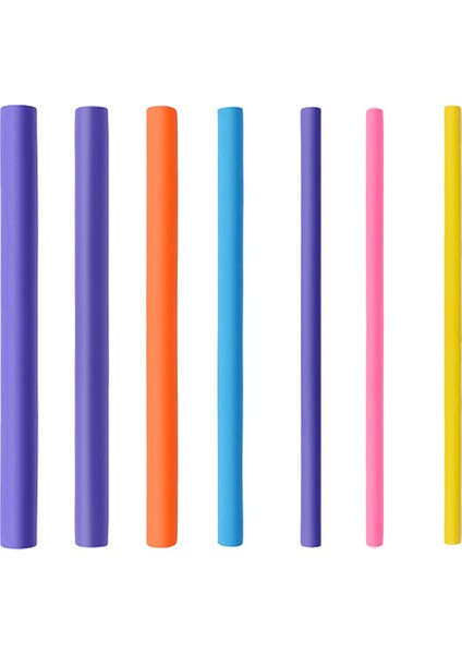 10 Adet Esnek Saç Kıvırma Çubuğu Saç Bigudi Makineleri Yumuşak Köpük Bendy Büküm Bukleler Flexi Dıy Silindirler Şekillendirici Araçları Rastgele (Yurt Dışından)