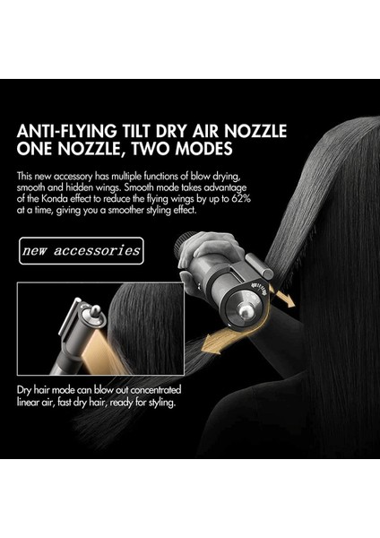 Dyson Airwrap HS01/HS05 Anti-Uçan Rüzgar Memesi Evrensel Saç Şekillendirici Saç Bigudi Saç Kurutma Makinesi Yedek Aksesuarlar (Yurt Dışından) modelleri