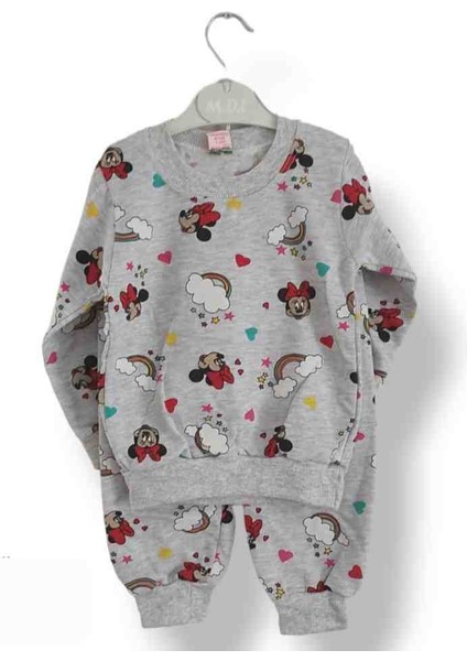 Balam Kız Çocuk Mickey Minnie Mouse Alt Üst Eşofman Takımı Pijama