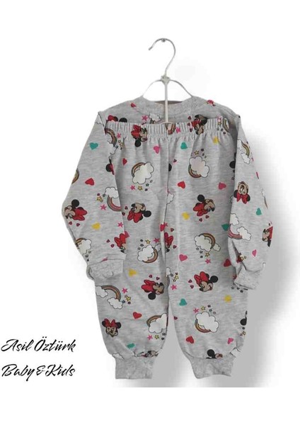 Balam Kız Çocuk Mickey Minnie Mouse Alt Üst Eşofman Takımı Pijama