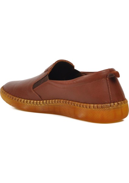 Premium 04035 Taba Hakiki Deri Kadın Günlük Ayakkabı fırsatları