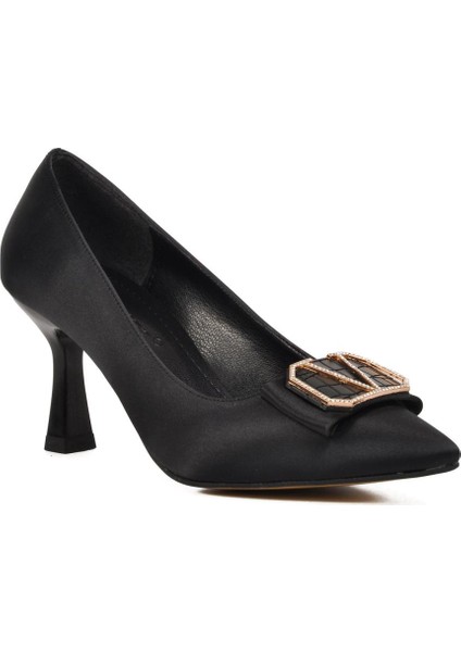 357088 Siyah Kadın Abiye Ayakkabı