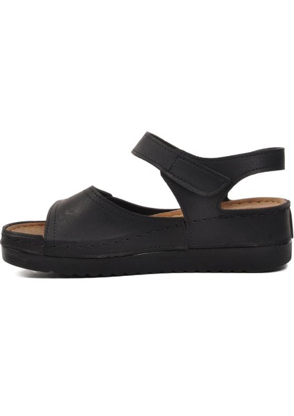 07-109RR Siyah Kadın Sandalet modelleri