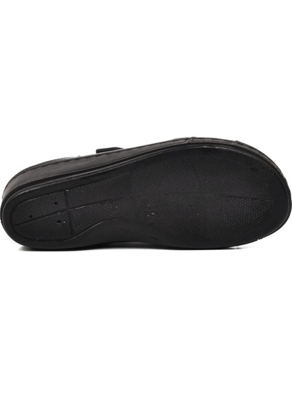 09-985 Siyah Kadın Dolgu Topuk Sandalet