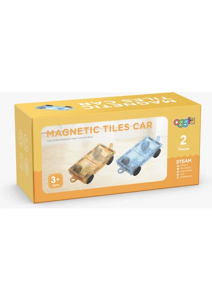 Magnetic Tiles Car (Starshine Seti Arabası) 2 Adet / Manyetik Bloklar