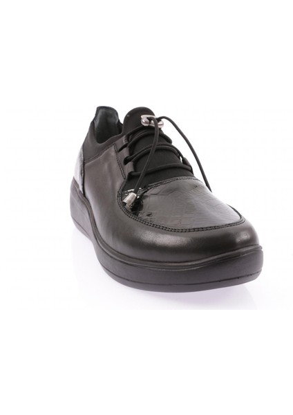 3012 Kadin Kalin Taban Bağcikl Comfort Ayakkabi