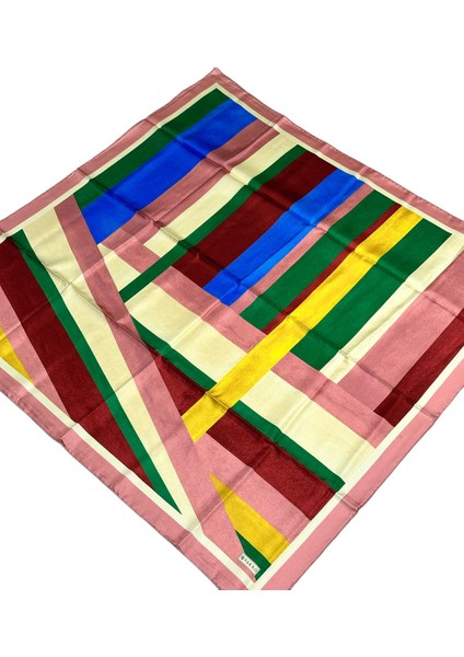 90X90 Twill Ipek Eşarp Ilkbahar-Yaz (025114)