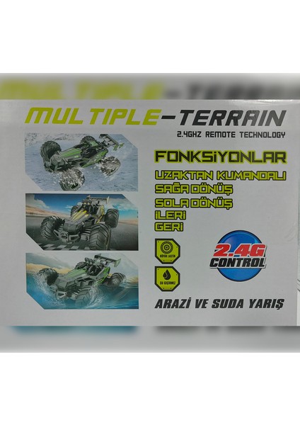 Blade Amphıbıous 2.4 G Control Uzaktan Kumandalı Full Fonksiyon 1:6 Suda ve Karada Off Road Şarjlı Araba