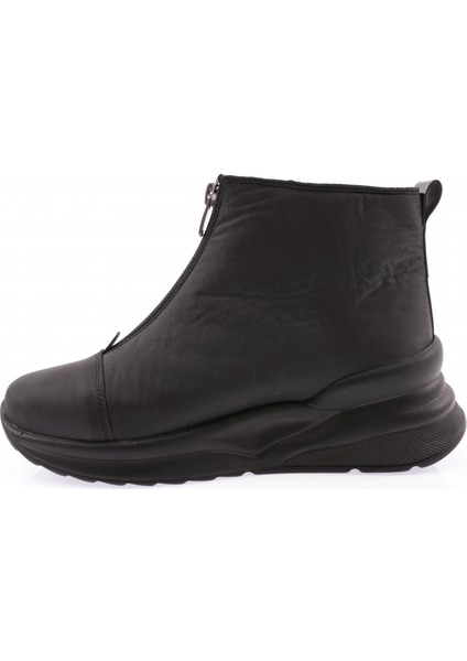 M844 Kadin Silver Taşli Yazi Detayli Kürklü Önden Fermuarli Bot modelleri