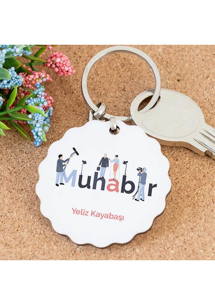 Kişiye Özel Muhabir Papatya Anahtarlık
