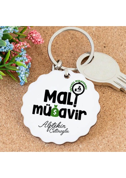 Mali Müşavir Tasarımlı Papatya Anahtarlık