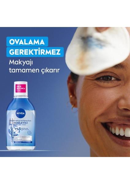 Yenileyici Micellar Makyaj Temizleme Suyu, Serum İçerikli, Pantenol, Yorgun Görünen Ciltler 400 ml