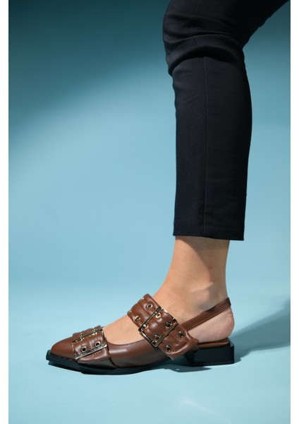 Paloma Kahve Cilt Tokalı Kadın Sandalet modelleri