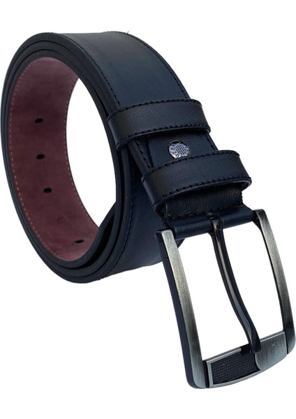 Siyah Suni Deri Kenarları Dikişli Düz Model 4.5 Genişlik Unisex Spor Kemer - 4500-10 indirimleri
