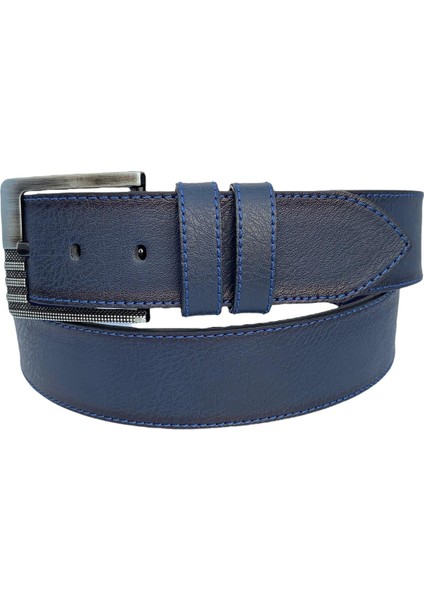 Lacivert Suni Deri Mavi Dikişli Model 4.5 Cm.lik Unisex Spor Kemer - 4547 fiyatları
