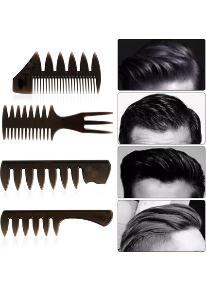 Sıcak Yeni Geniş Diş Saç Fırçası Çatal Tarak Erkekler Sakal Kuaförlük Fırça Berber Dükkanı Şekillendirici Aracı Salon Aksesuarı Afro Saç (Yurt Dışından)
