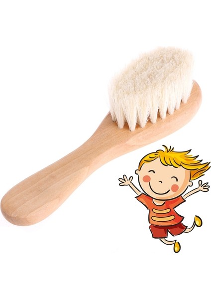 Ahşap Saplı Fırça Bebek Saç Fırçası Yenidoğan Saç Fırçası Bebek Tarak Kafa Masajı Dropshipping (Yurt Dışından)