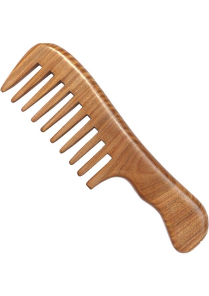 Güzellik Ahşap Doğal Sandal Ağacı El Yapımı Geniş Diş Tarak Masaj Tarak Saç Bakımı (Yurt Dışından)