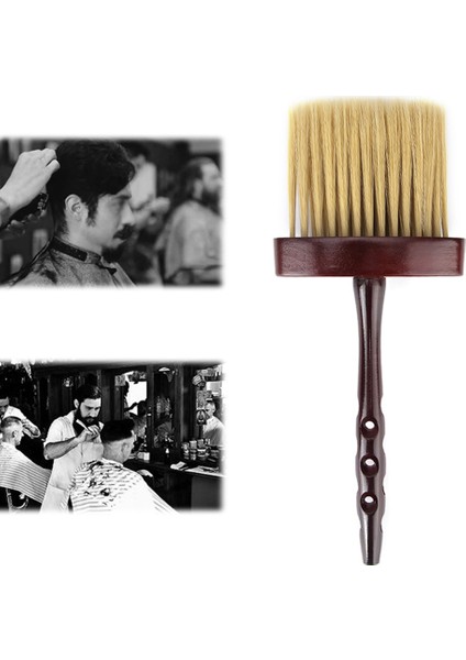 Saç Fırçası Schimasuperba Yumuşak Kıllı Parçalı Saç Temizleme Fırçası Kuaförlük Berber Salonu Ahşap Saplı Cepillopara Cabello (Yurt Dışından)