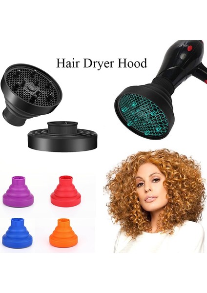 Saç Kıvırma Aracı Evrensel Katlanabilir Kuaförlük Difüzör Blower Kapağı Silikon Şekillendirici Saç Kurutma Makinesi Yeni Salon Saç Güzellik Malzemeleri (Yurt Dışından) fırsatları