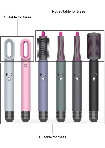 Silikon Dyson Saç Kurutma Makinesi Kapak Kılıf Dyson Airwrap Şekillendirici Ön-Şekillendirici Kurutma Makinesi Aksesuarları Yıkanabilir Koruyucu Kapaklar 6 Renk (Yurt Dışından)