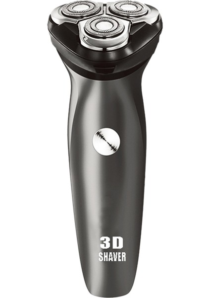 Xhhdqes Şarj Edilebilir Elektrikli Tıraş Makinesi 3D Üçlü Yüzen Bıçak Kafaları Tıraş Yıkanabilir Sakal Düzeltici Erkekler Için (Yurt Dışından)