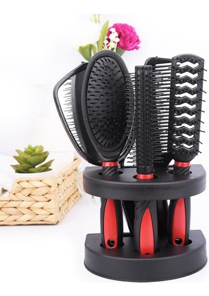 Stokta 5 Adet Salon Styling Seti Kadın Seyahat Makyaj Yetişkin Saç Fırçası Tutucu Ev Taşınabilir Anti-Statik Taraklar Ayna Aracı (Yurt Dışından)